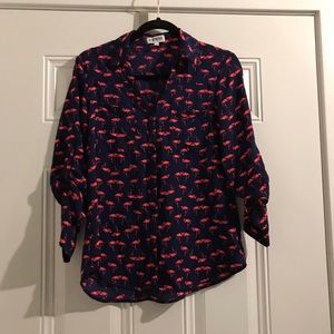 Pink flamingo blouse